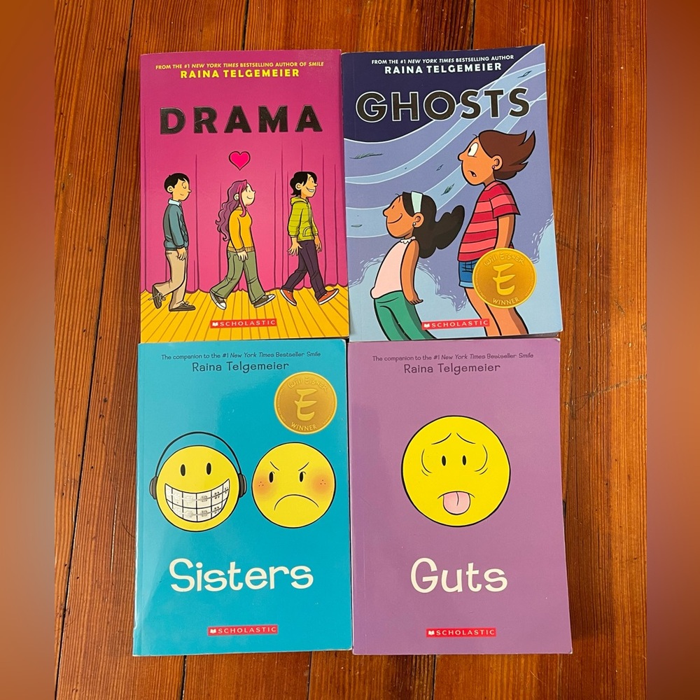 Sisters, Guts, Drama & Ghosts - books by Raina Telgemeier